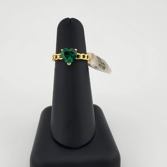 Jewelry - Green Heart Gemstone Ring – 925 Sterling Silver | Promise Ring | New with Tags